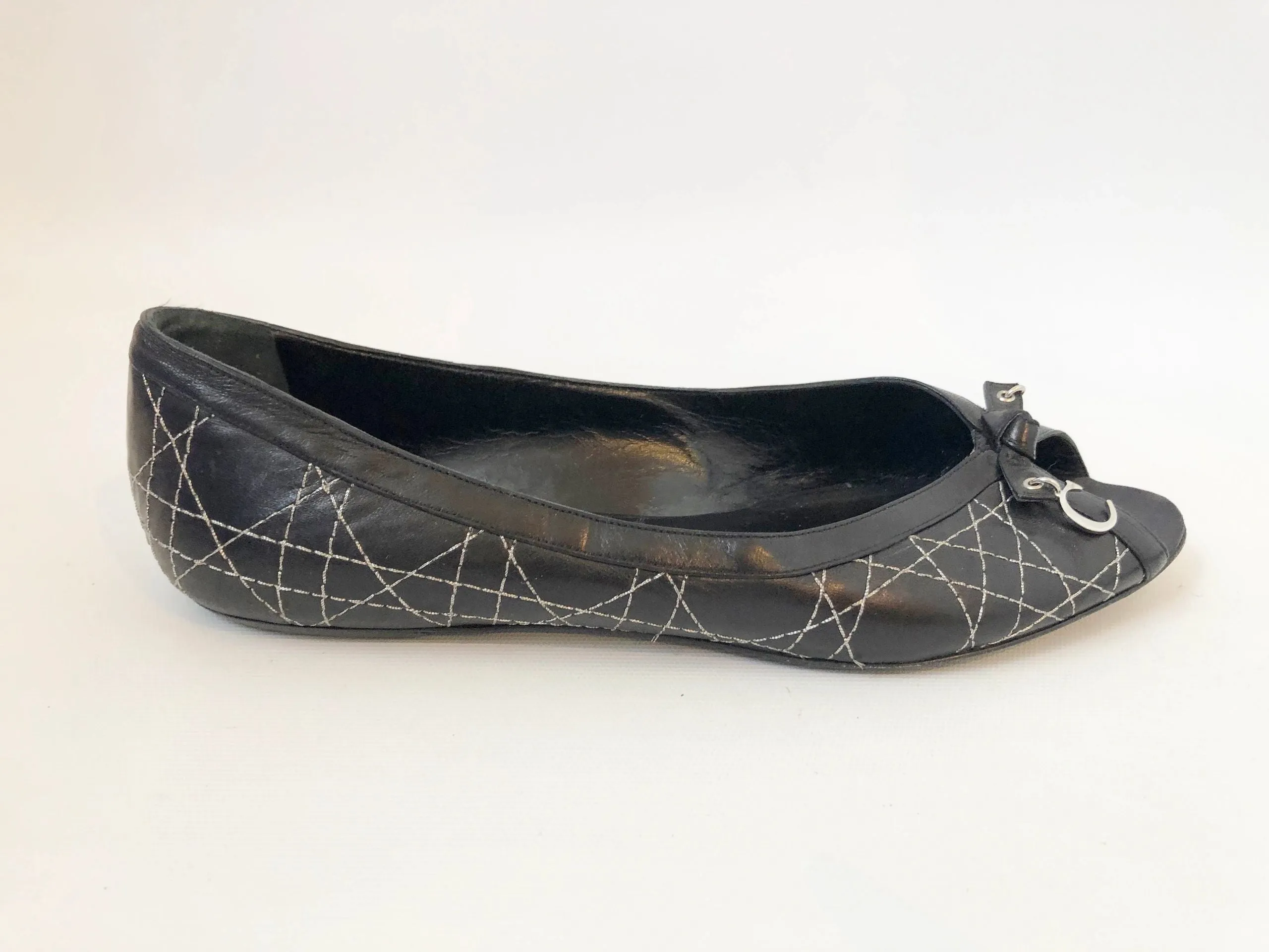 Christian Dior Open Toe Flats Size 40 It (10 Us)