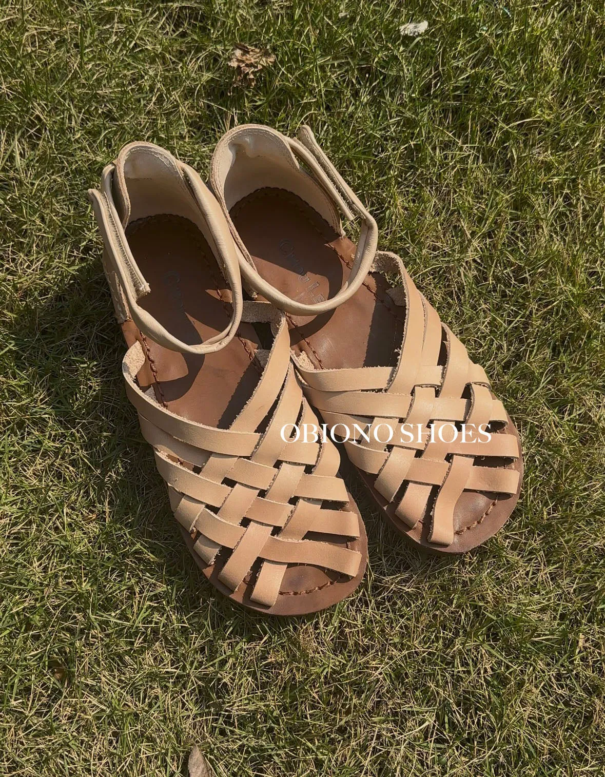 [Clearance]Handmade Soft Leather Woven Flat Sandals 40