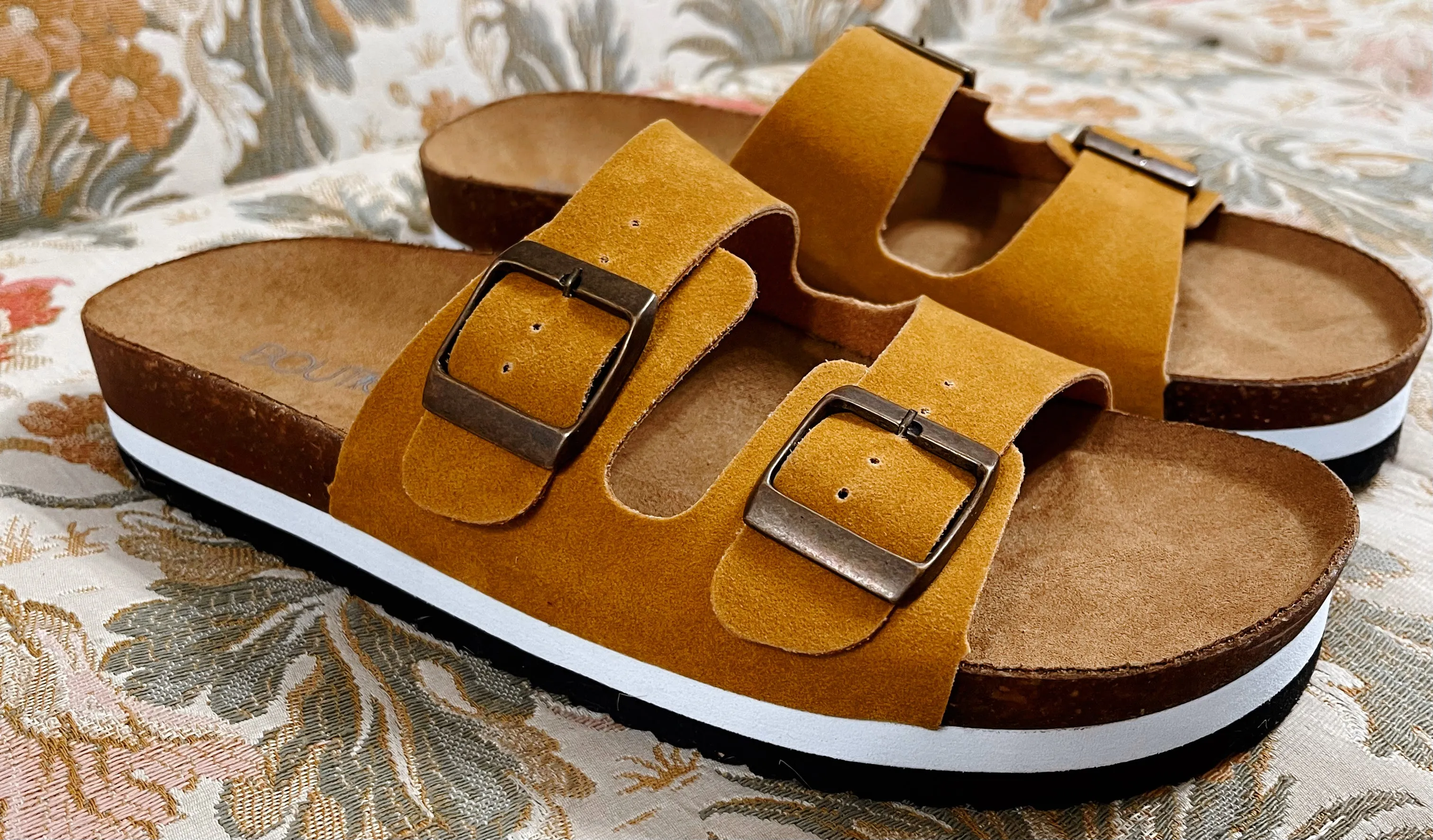 Corky's Beach Babe Sandals-Mustard Suede