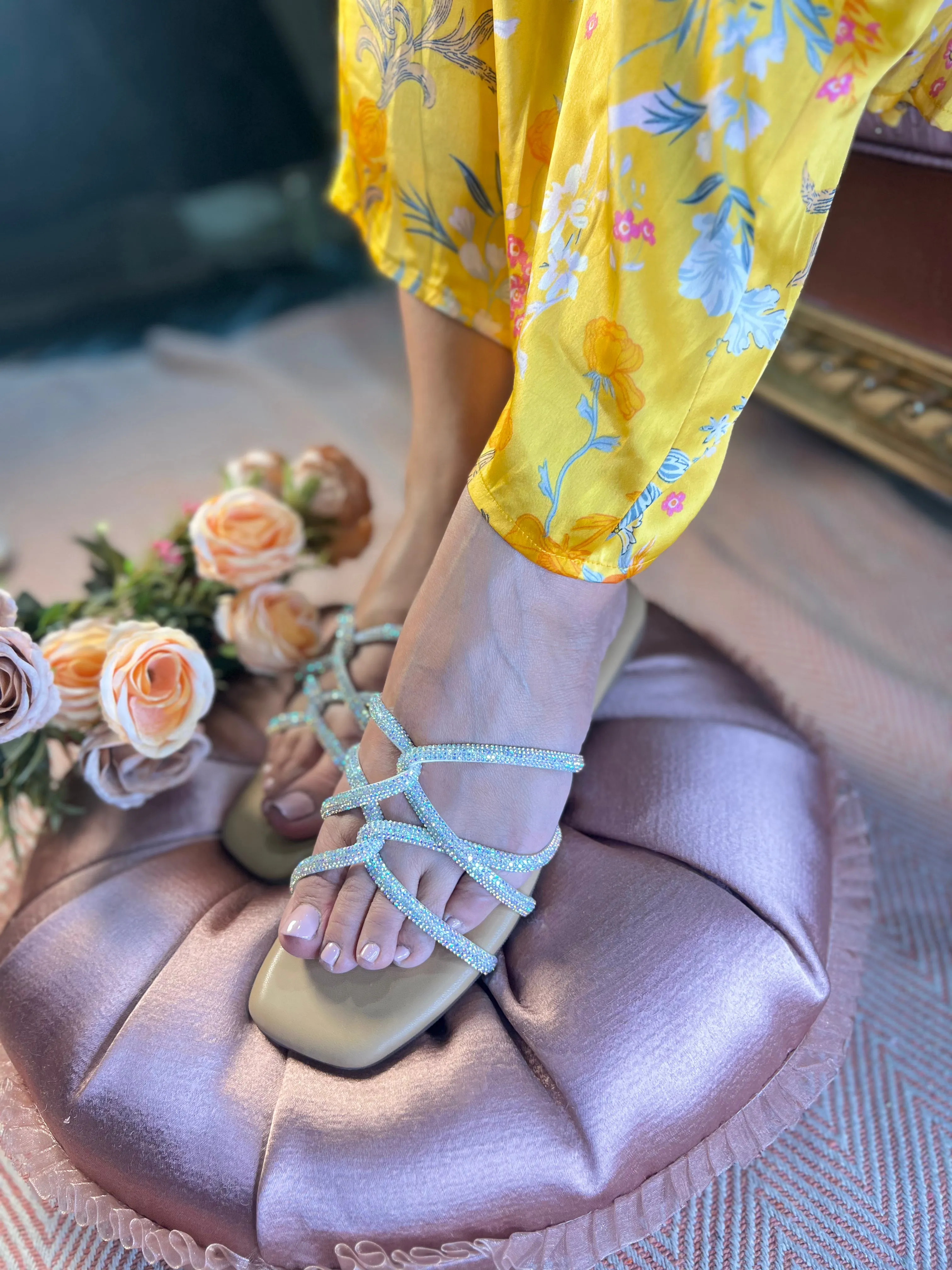 Crystal Radiance Strappy Sandals