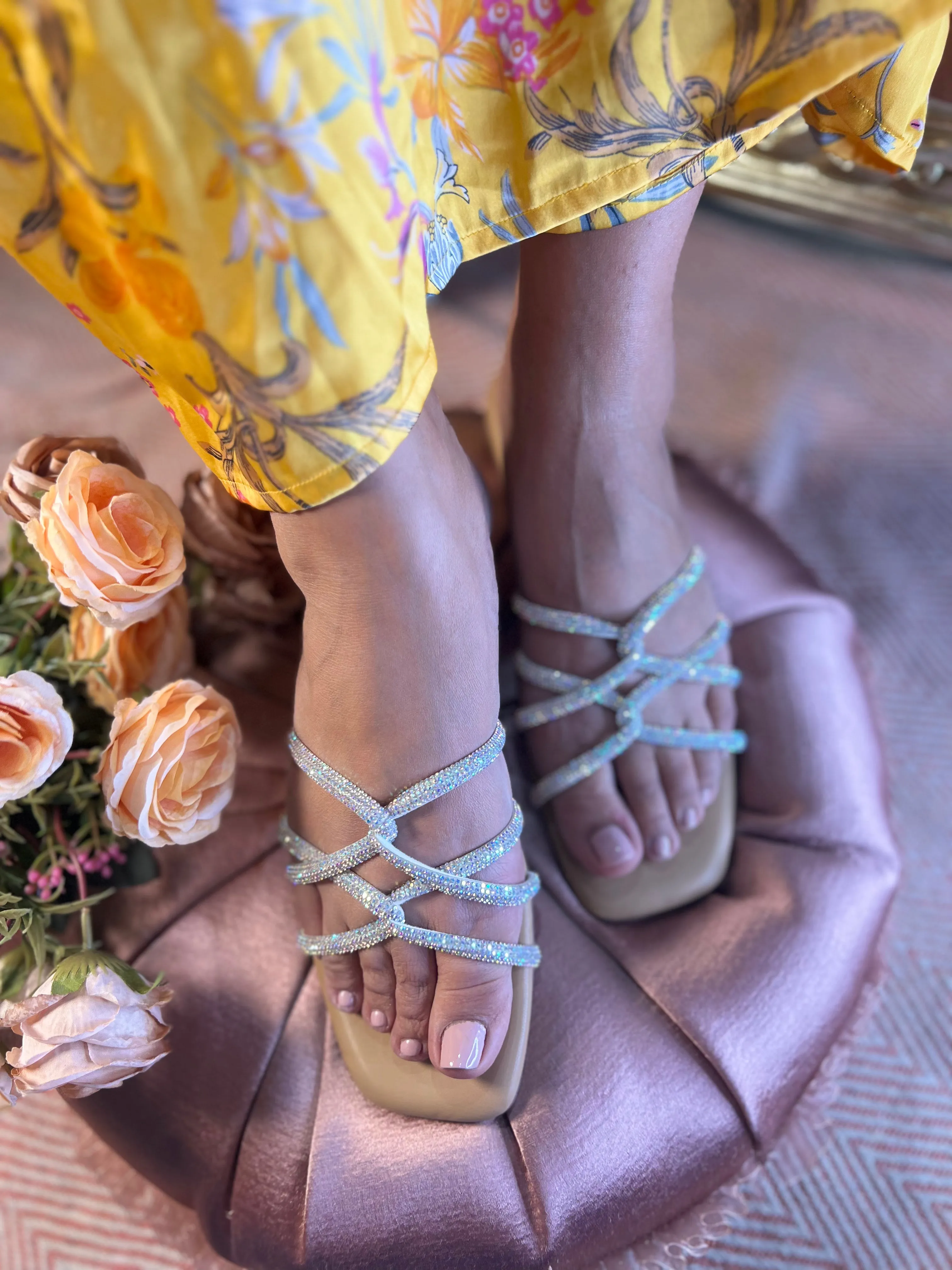 Crystal Radiance Strappy Sandals