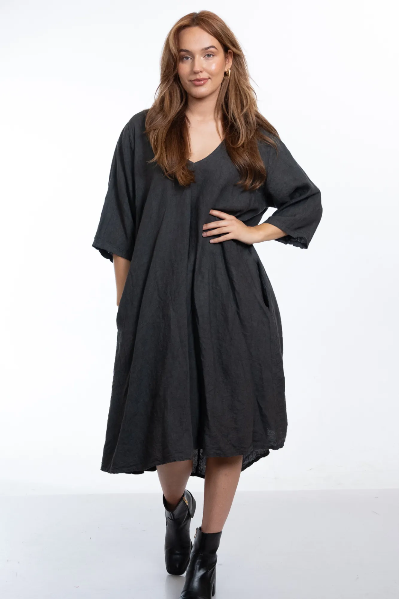 'Dina' Linen Dress