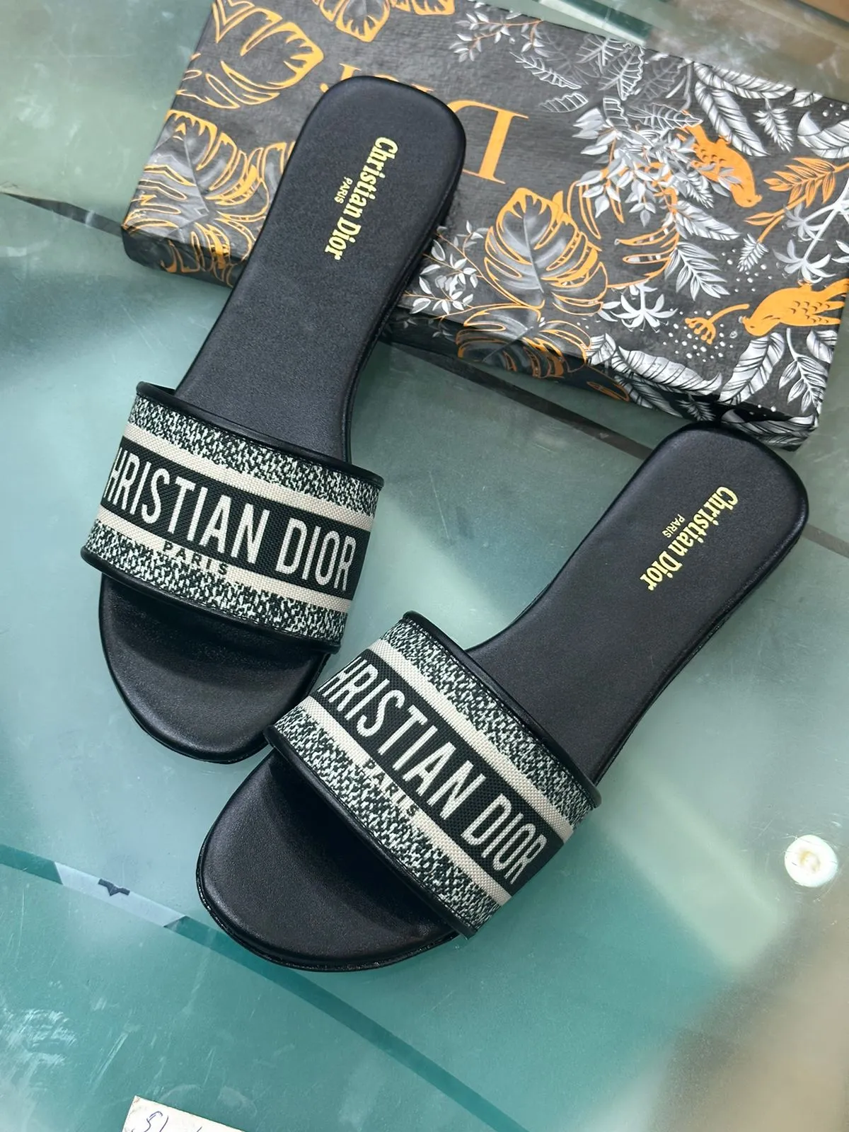 DIOR FLATS (Black Dior)