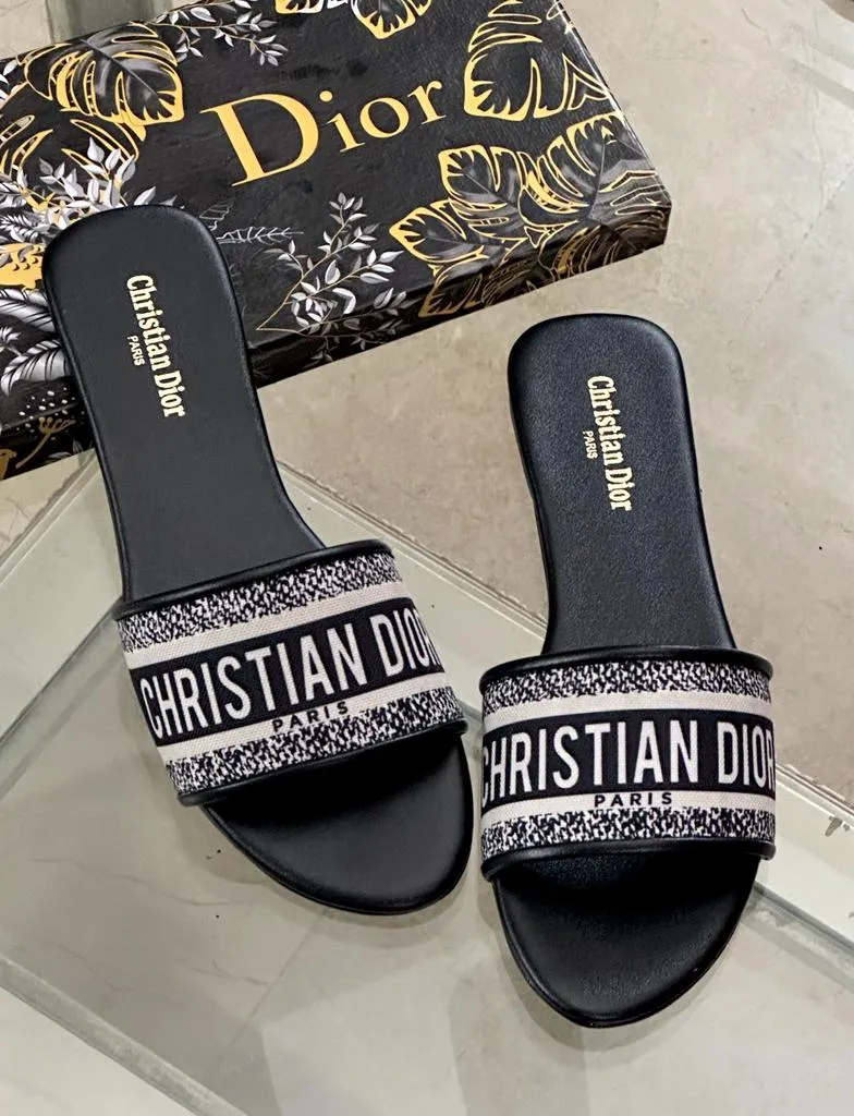 DIOR FLATS (Black Dior)