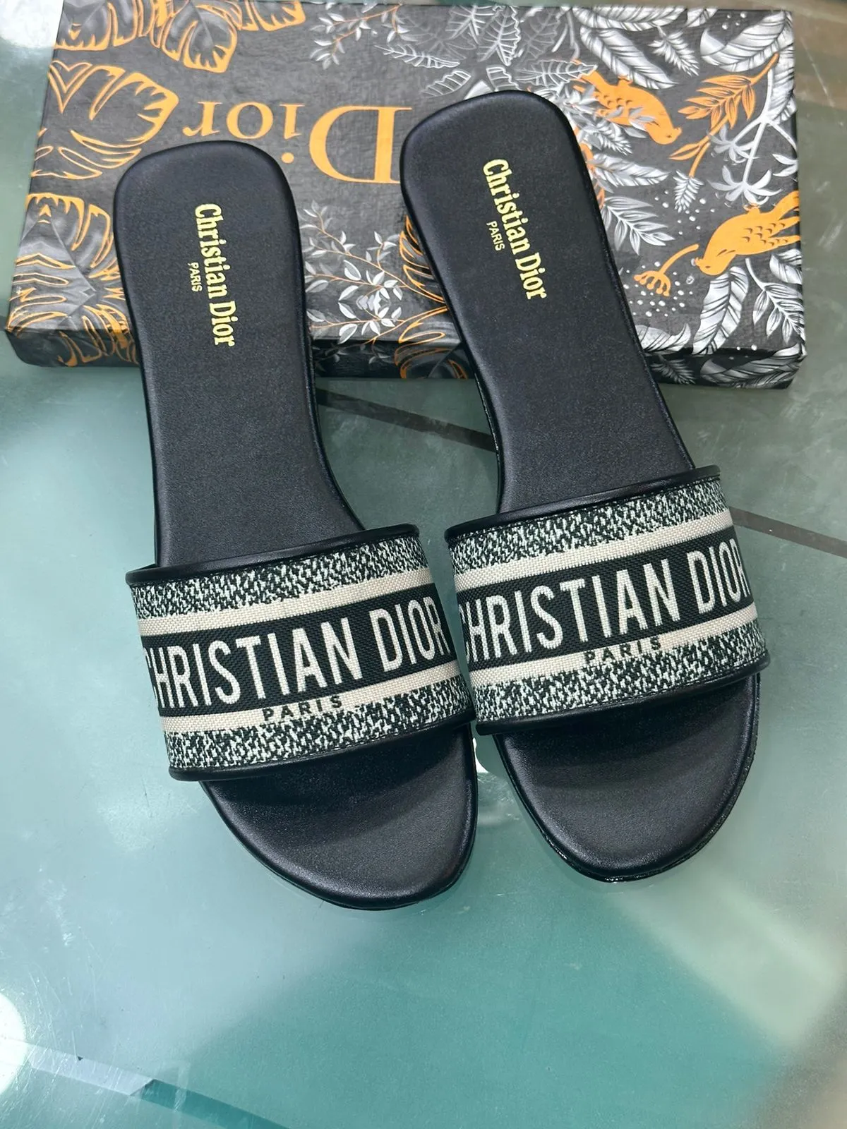 DIOR FLATS (Black Dior)