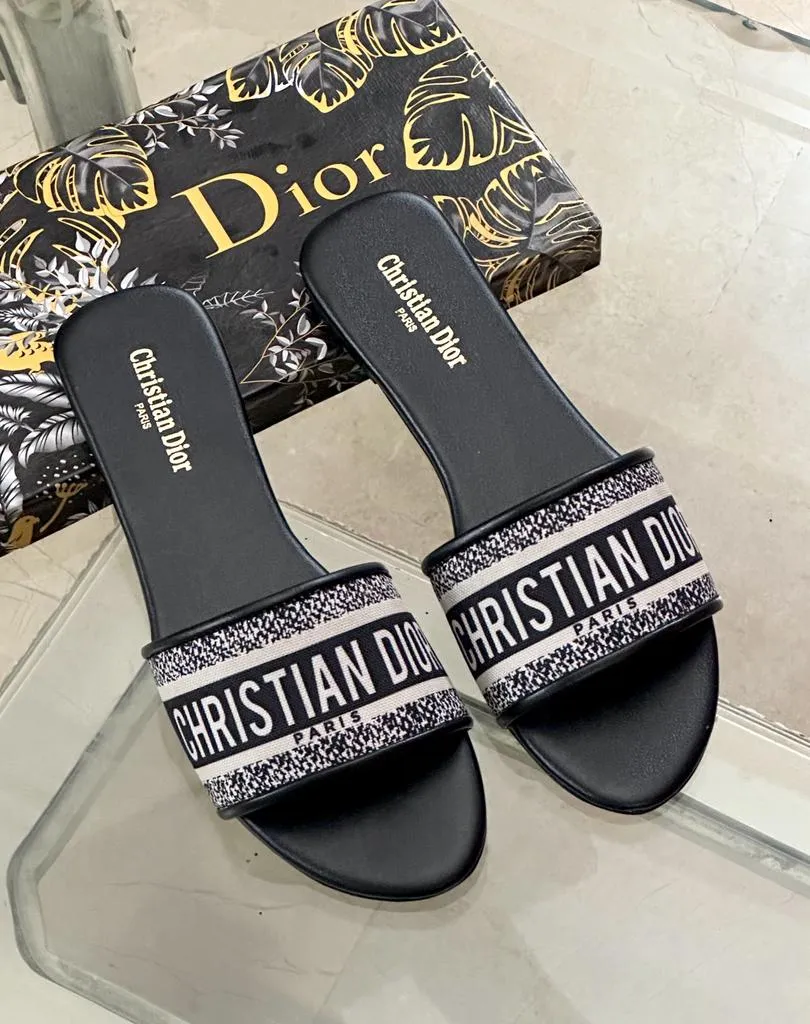 DIOR FLATS (Black Dior)