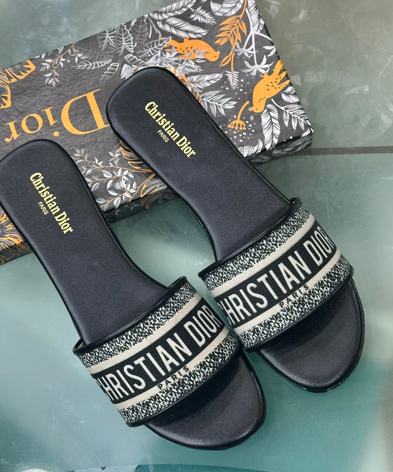DIOR FLATS (Black Dior)