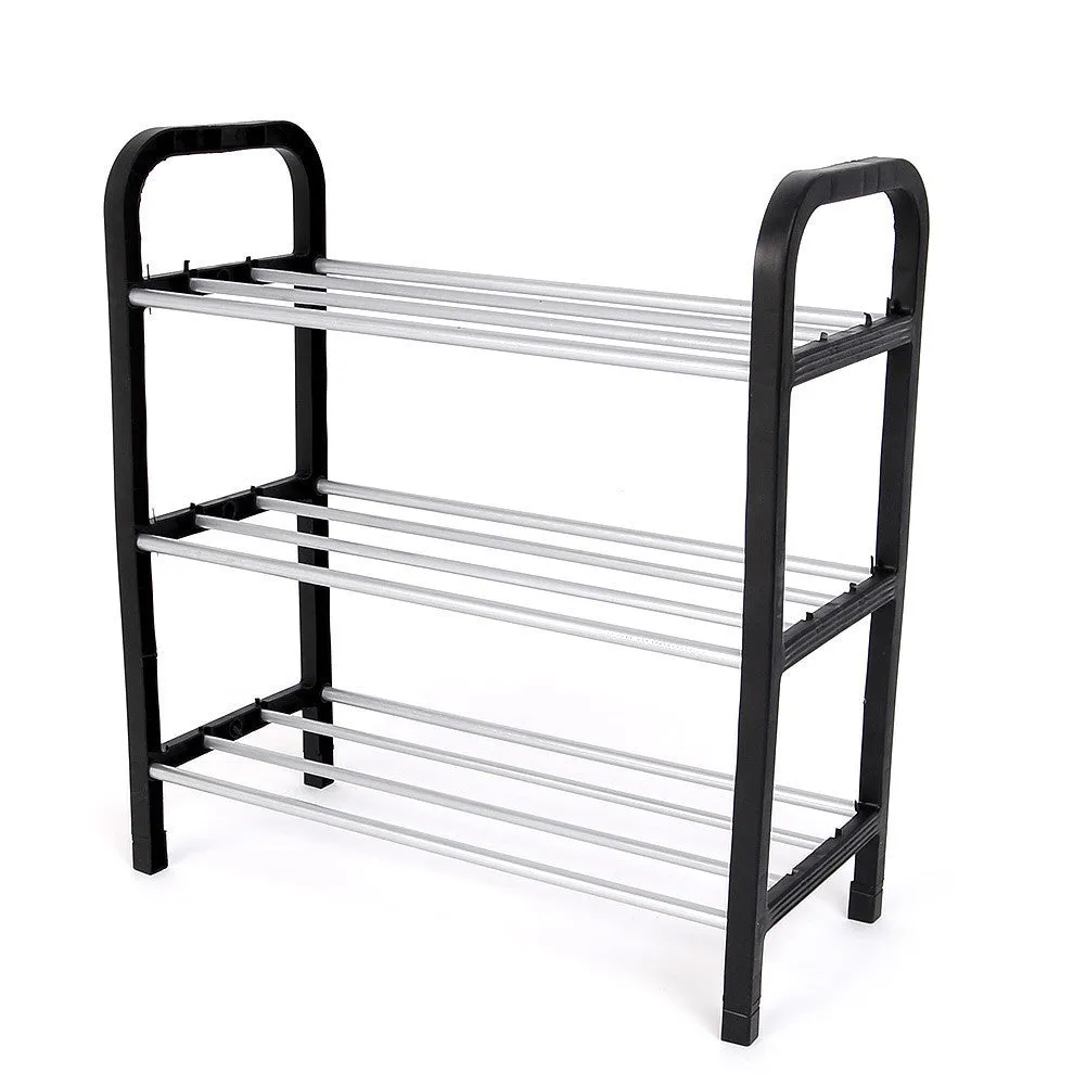 Easy Assembled Plastic 3 Tier Shoe Rack Shelf Organizer Stand Holder Keep Room Neat Door Space Saving