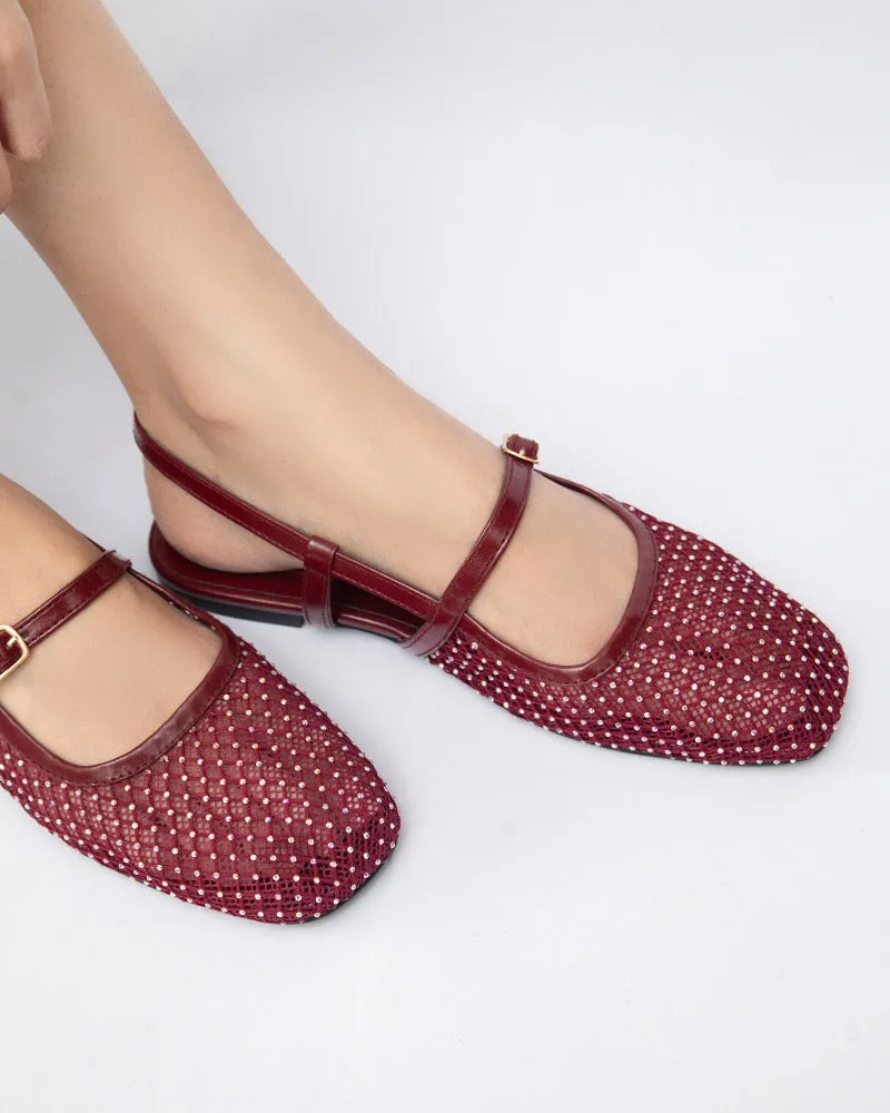 ELLA Studded Mesh Sandals