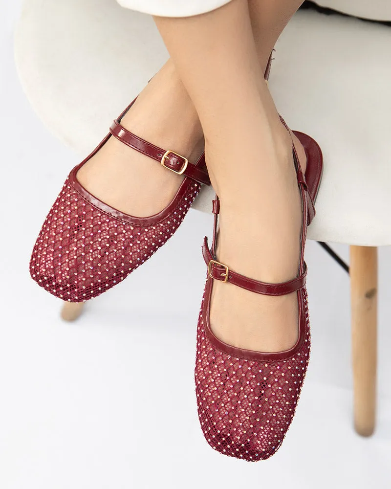 ELLA Studded Mesh Sandals