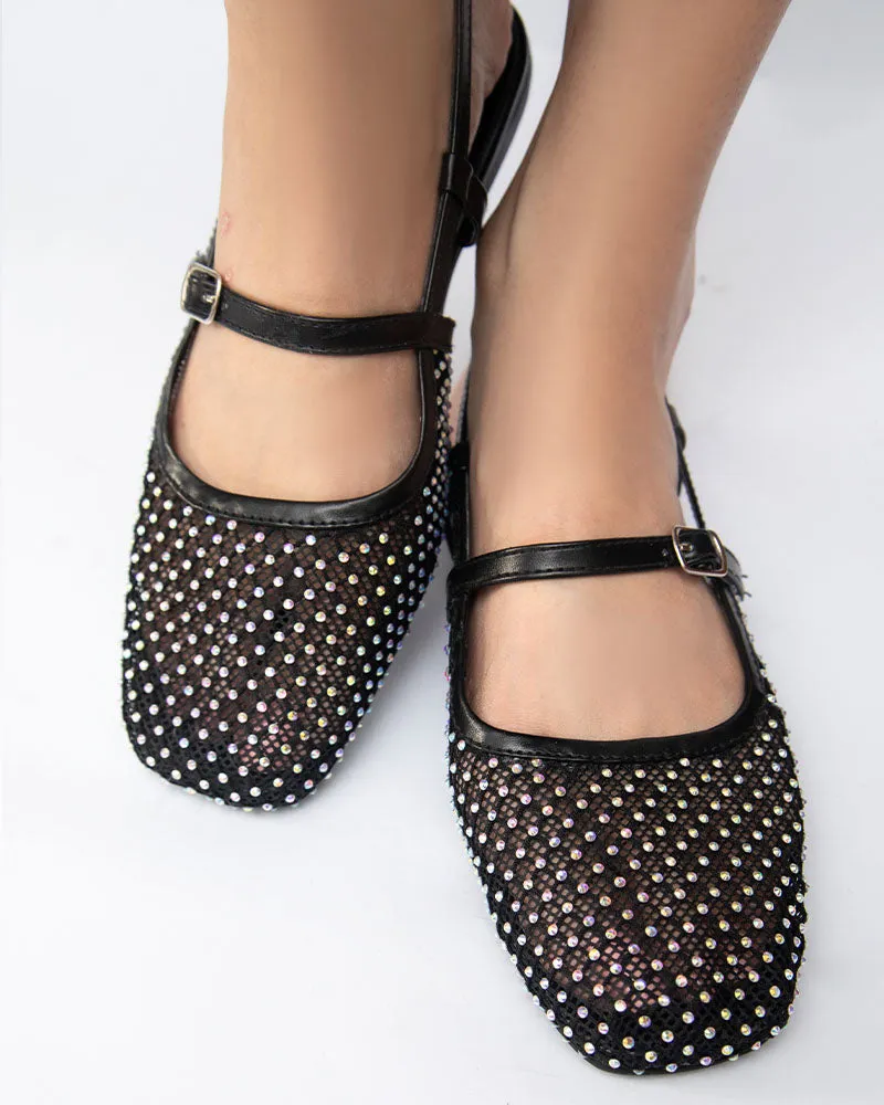 ELLA Studded Mesh Sandals