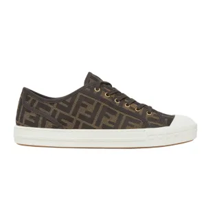 Fendi Domino Brown Fabric low-Tops