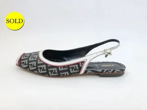 Fendi Zucchino Ballerina Size 38.5 It (8.5 Us)
