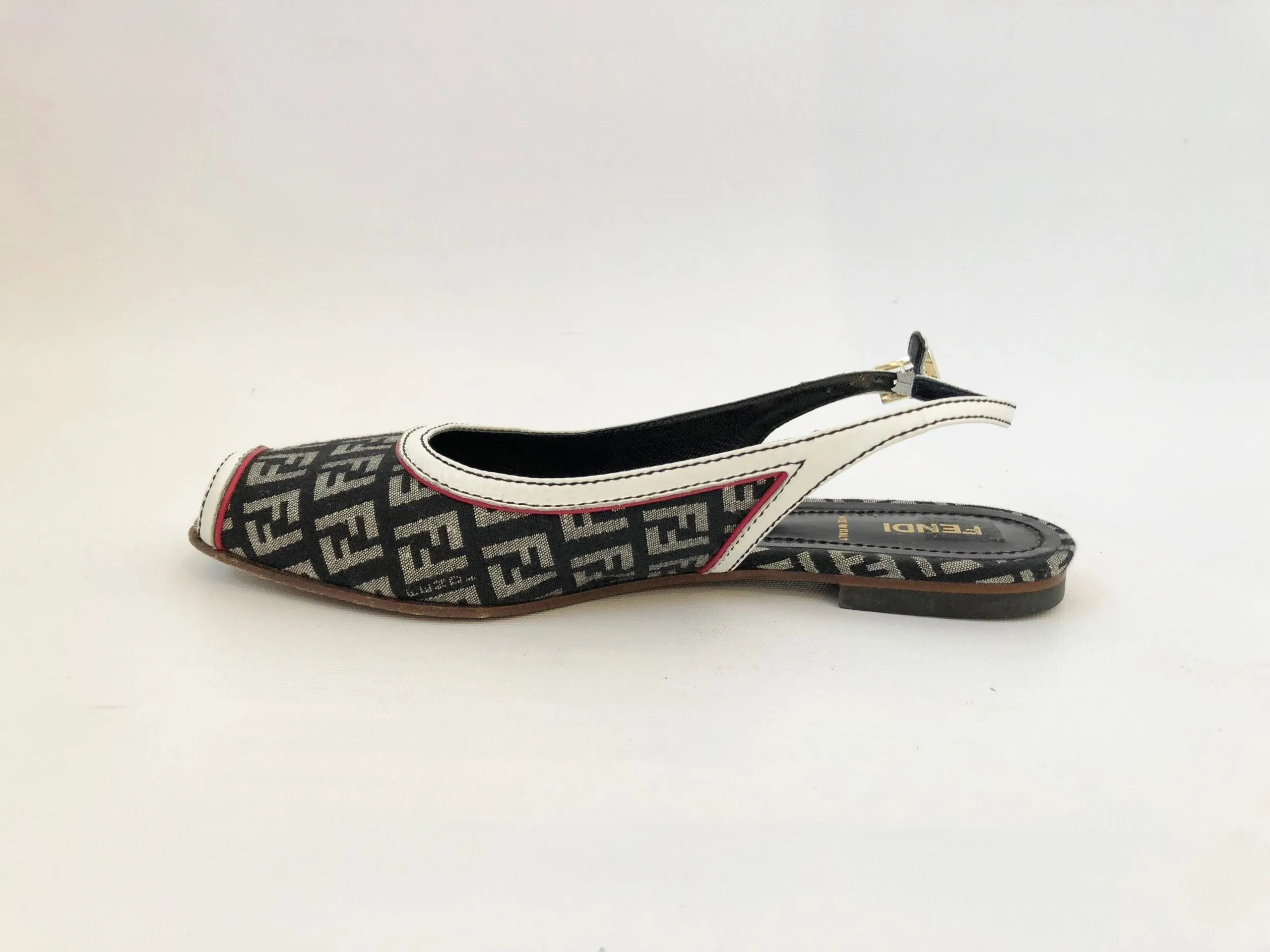 Fendi Zucchino Ballerina Size 38.5 It (8.5 Us)