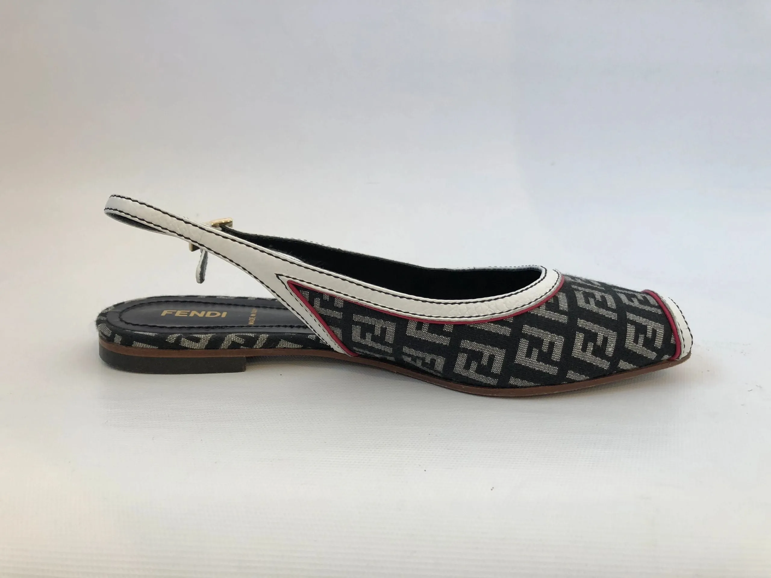 Fendi Zucchino Ballerina Size 38.5 It (8.5 Us)