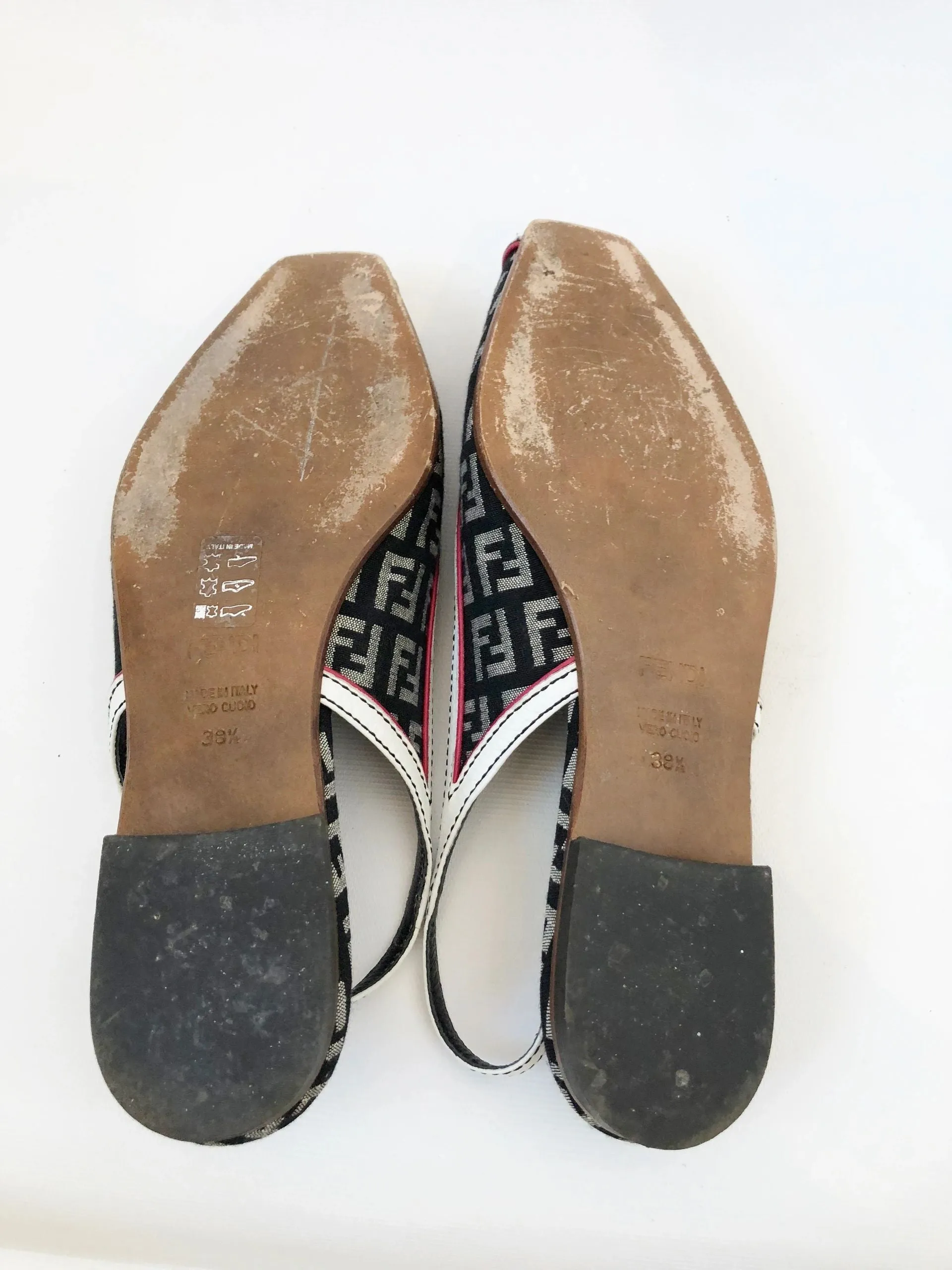 Fendi Zucchino Ballerina Size 38.5 It (8.5 Us)