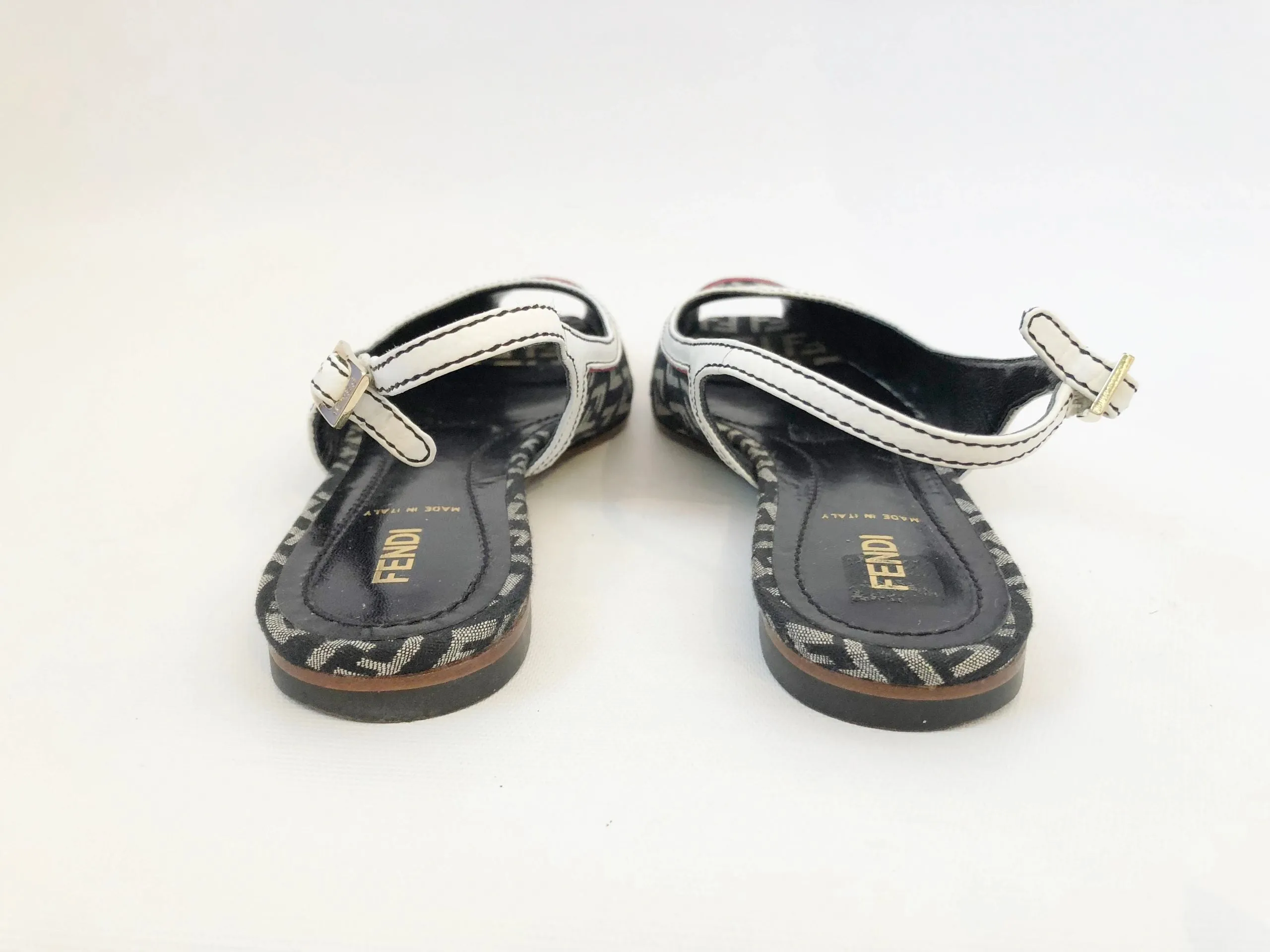 Fendi Zucchino Ballerina Size 38.5 It (8.5 Us)
