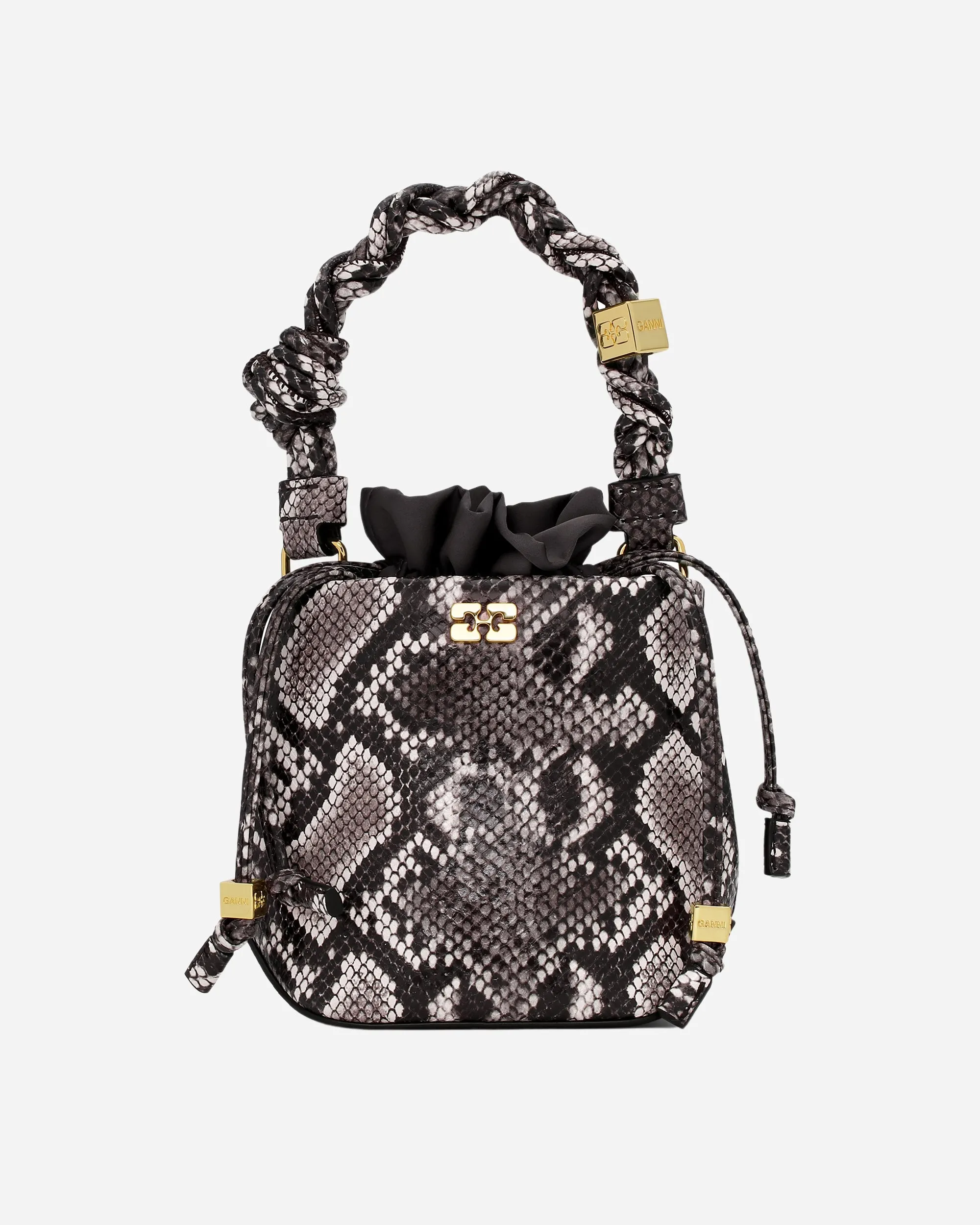 Ganni Bou Bucket Mini Snake
