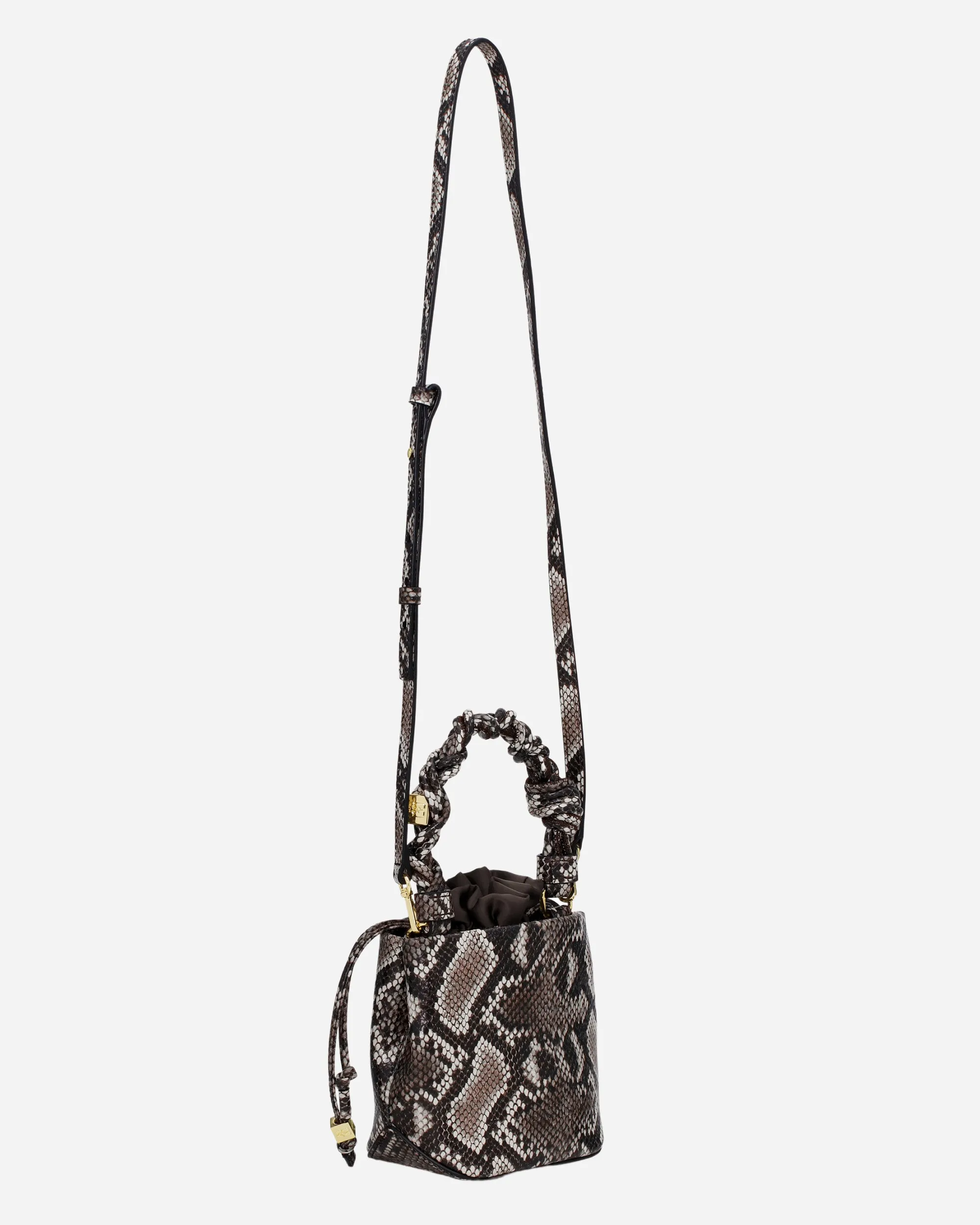 Ganni Bou Bucket Mini Snake