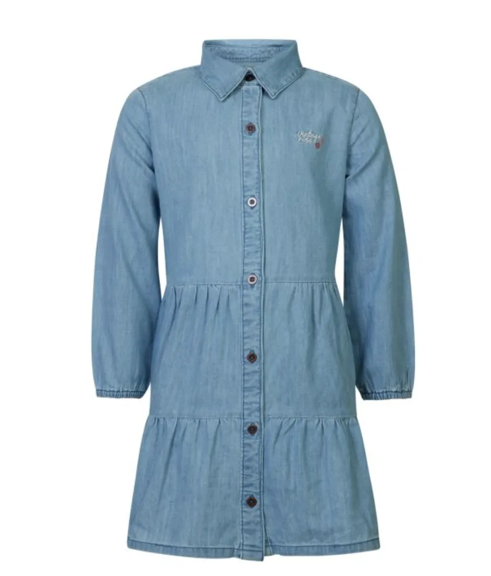 Girls Longsleeve Denim Dress - Poseyville