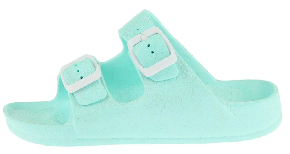 Girls Mint Double Strap Slip-On Sandal
