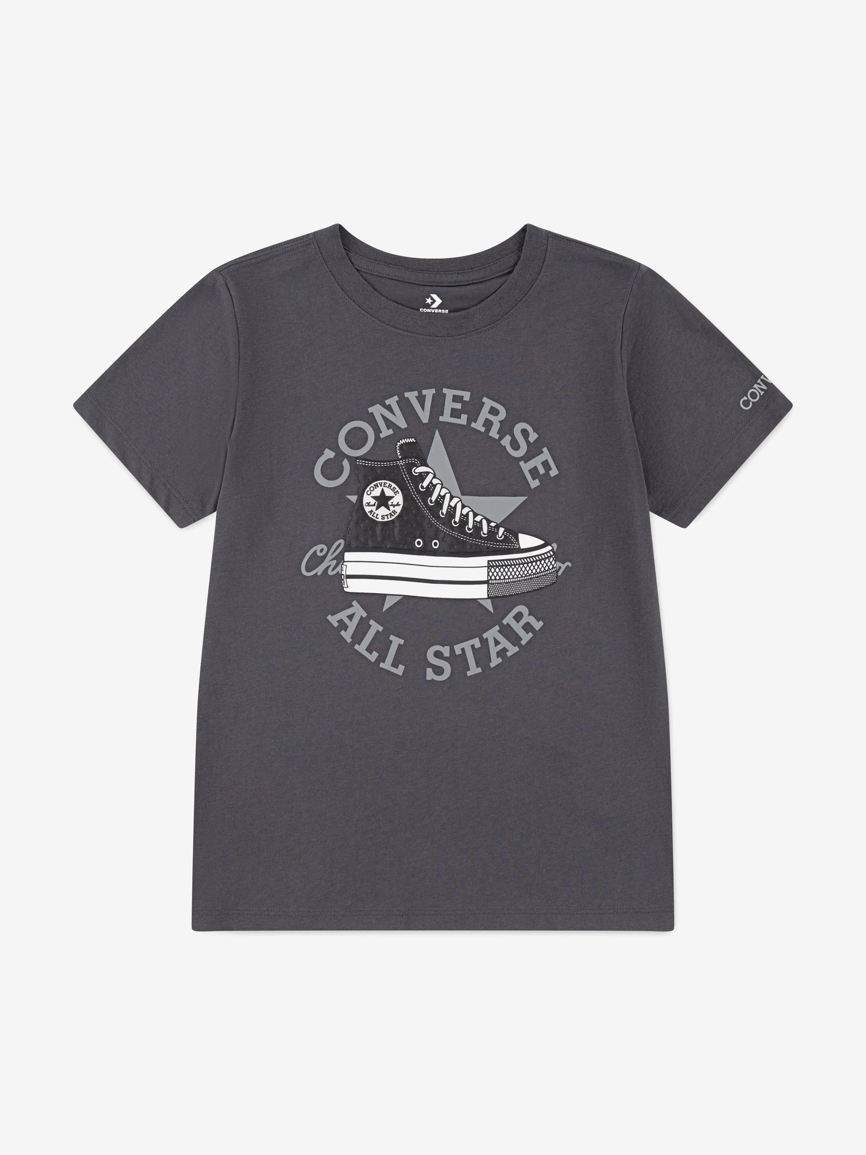 Girls Trainer Print T-Shirt in Grey