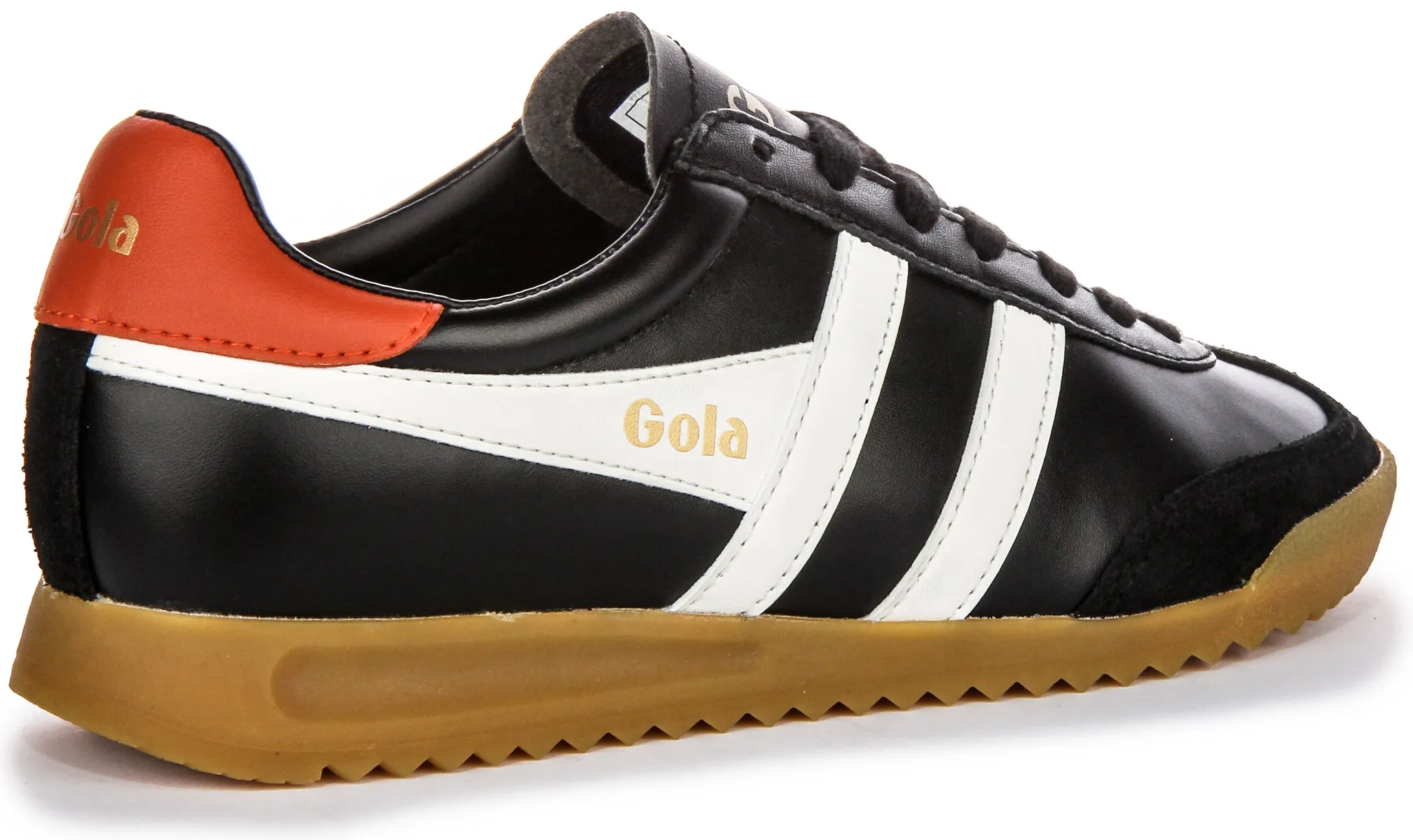 Gola Classics Torpedo Leather In Black Orange For Women