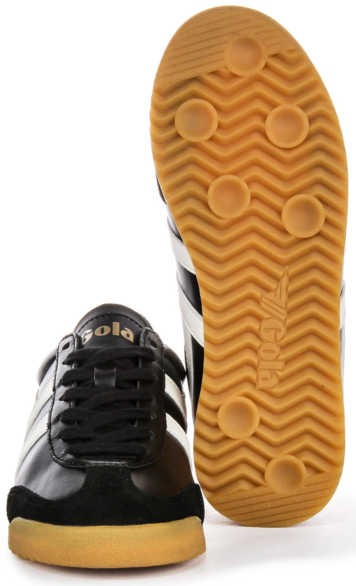 Gola Classics Torpedo Leather In Black Orange For Women