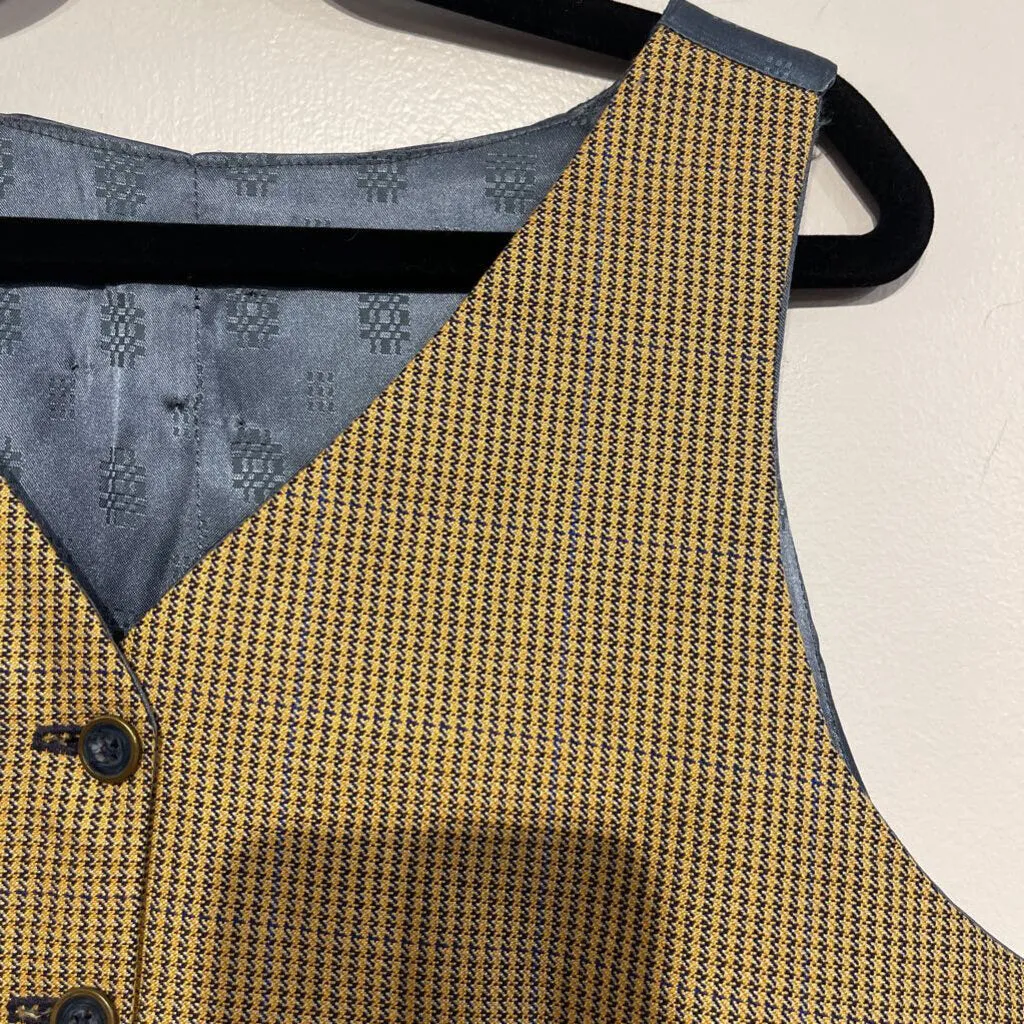 Gold Houndstooth Vest