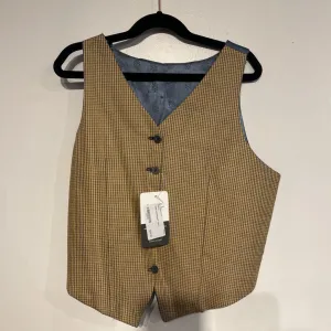 Gold Houndstooth Vest