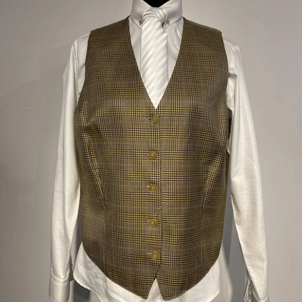 gold houndstooth vest