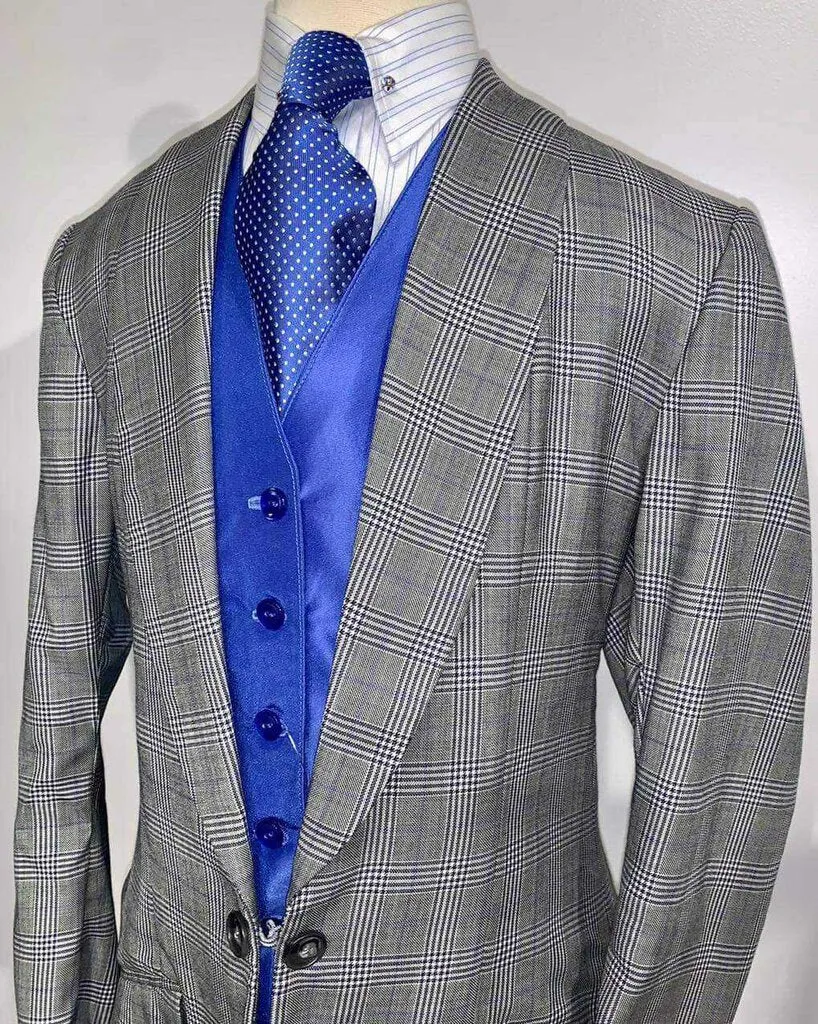 Grey Windowpane Daycoat
