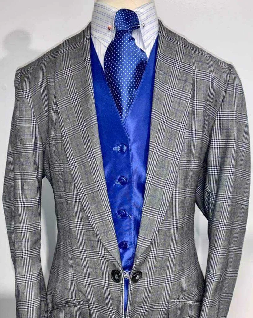 Grey Windowpane Daycoat