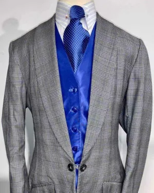 Grey Windowpane Daycoat