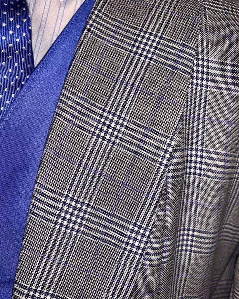 Grey Windowpane Daycoat