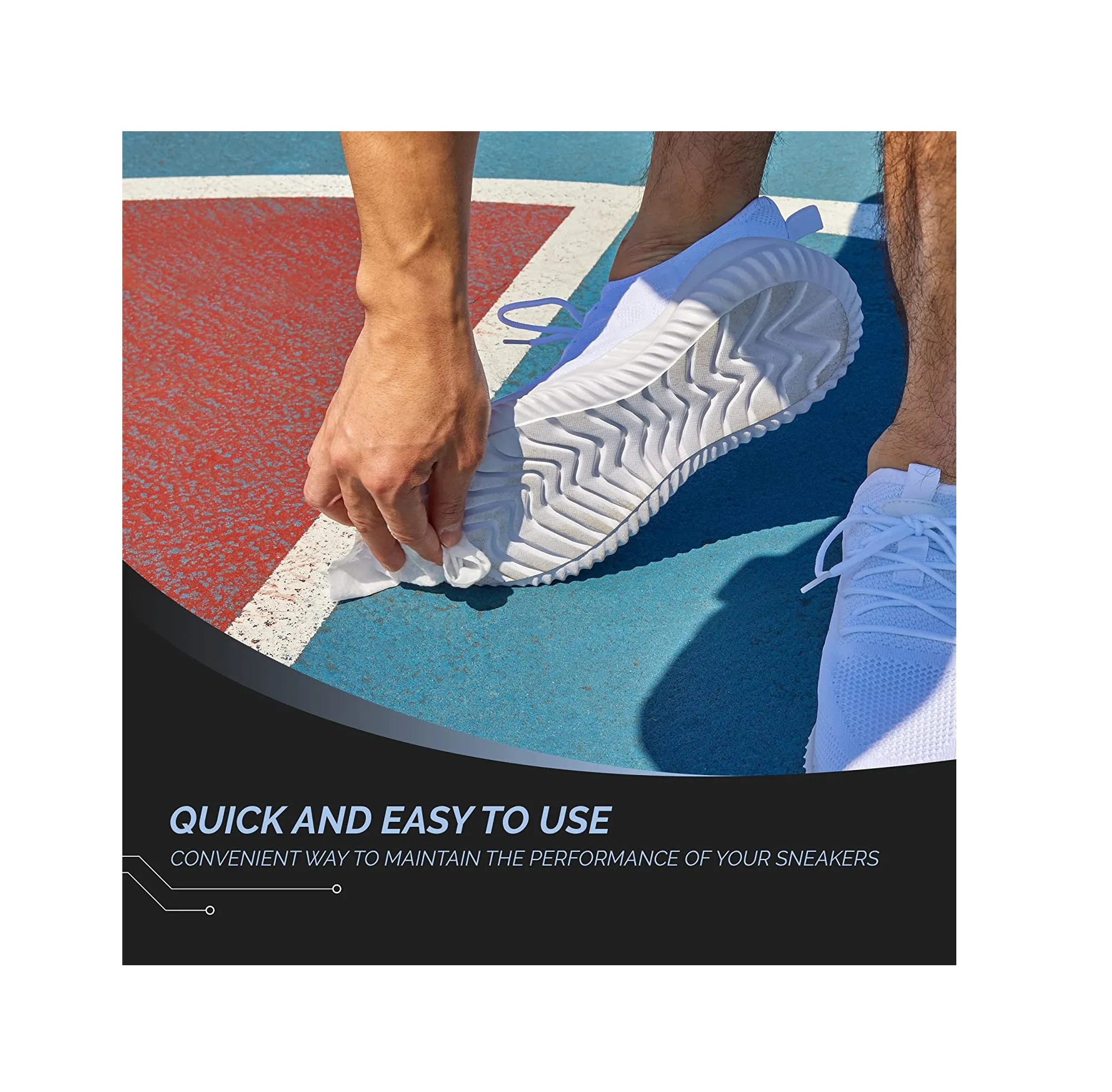 GRIPEXX Shoe Cleaner Wipes 70 Shoe Wipes, Removes Dirt Scuffs & Provides Traction 2 in 1 Multipurpose