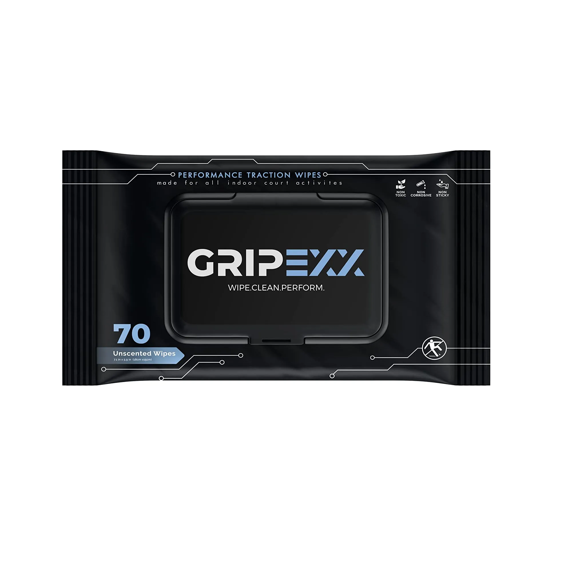 GRIPEXX Shoe Cleaner Wipes 70 Shoe Wipes, Removes Dirt Scuffs & Provides Traction 2 in 1 Multipurpose