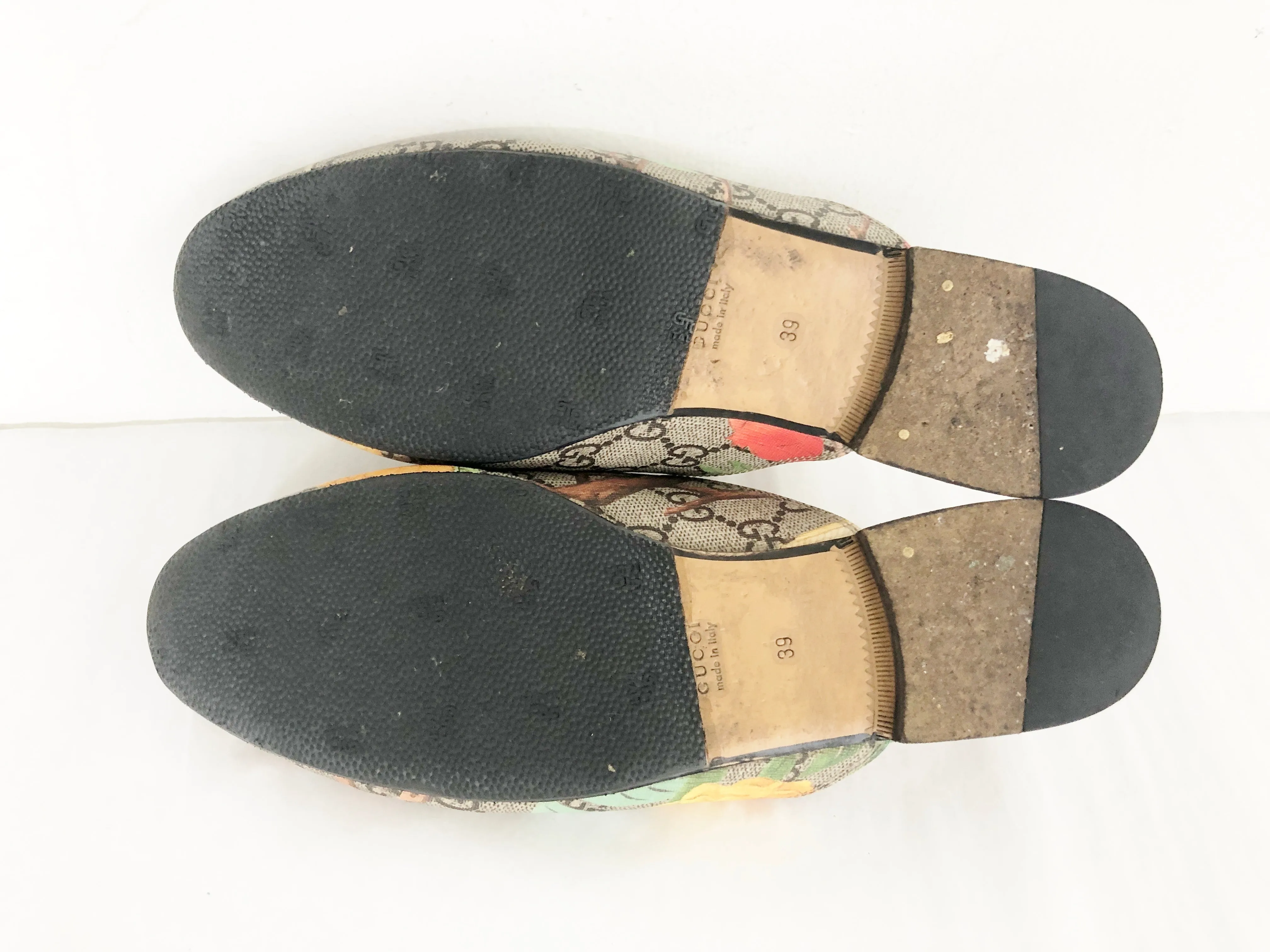 Gucci Leather Floral Mules Size 9