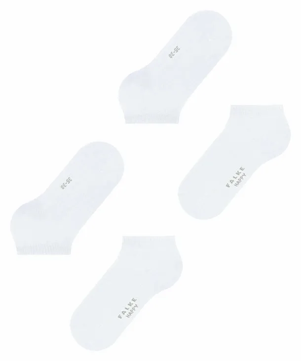 Happy 2-pack Dames Sneakersokken 46418 2000 White