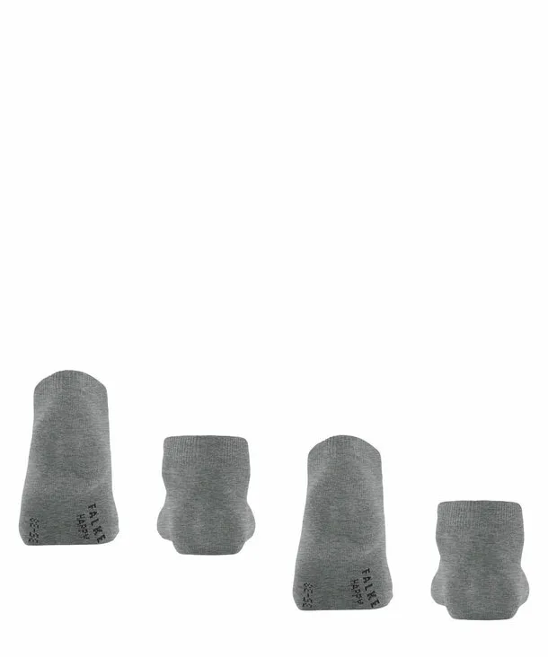 Happy 2-pack Dames Sneakersokken 46418 3390 L Grey Mel