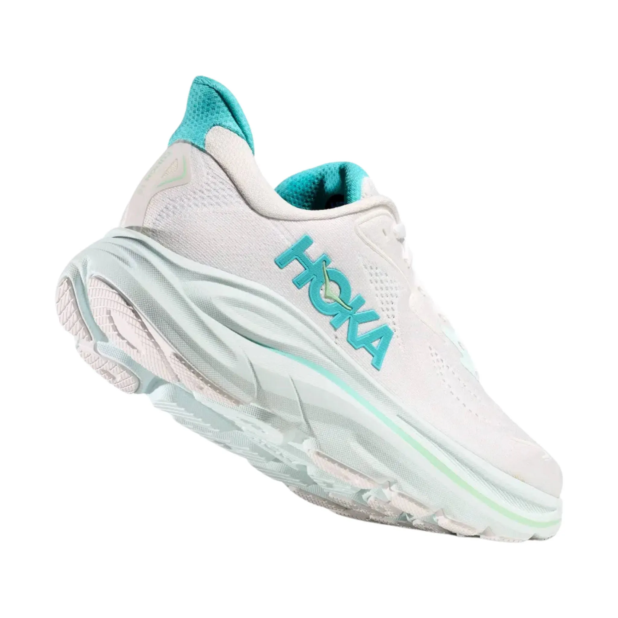 HOKA Women's Clifton 10 Running Shoes - White/ Cielo Blue