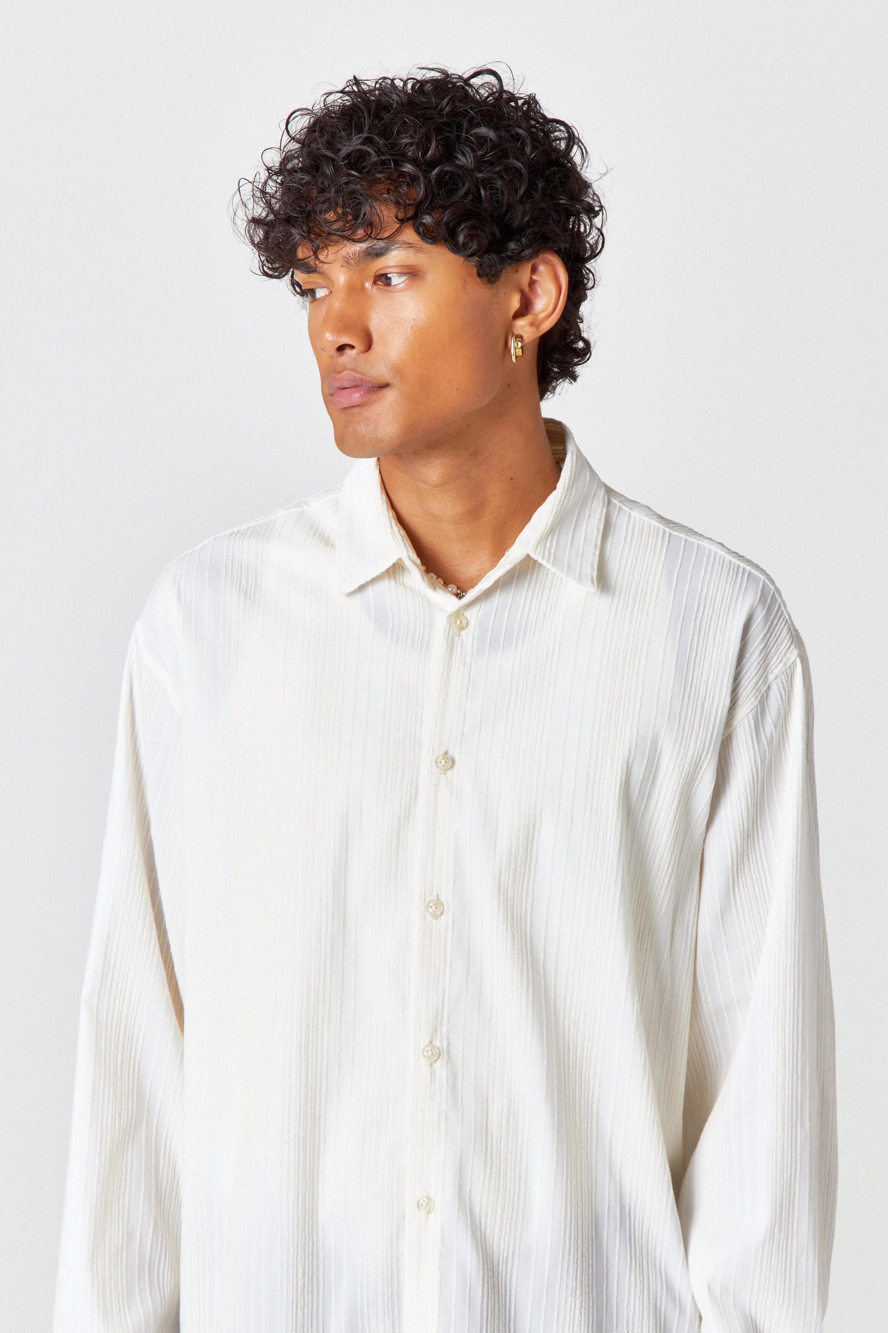 Homme Pinstripe Oversized Shirt