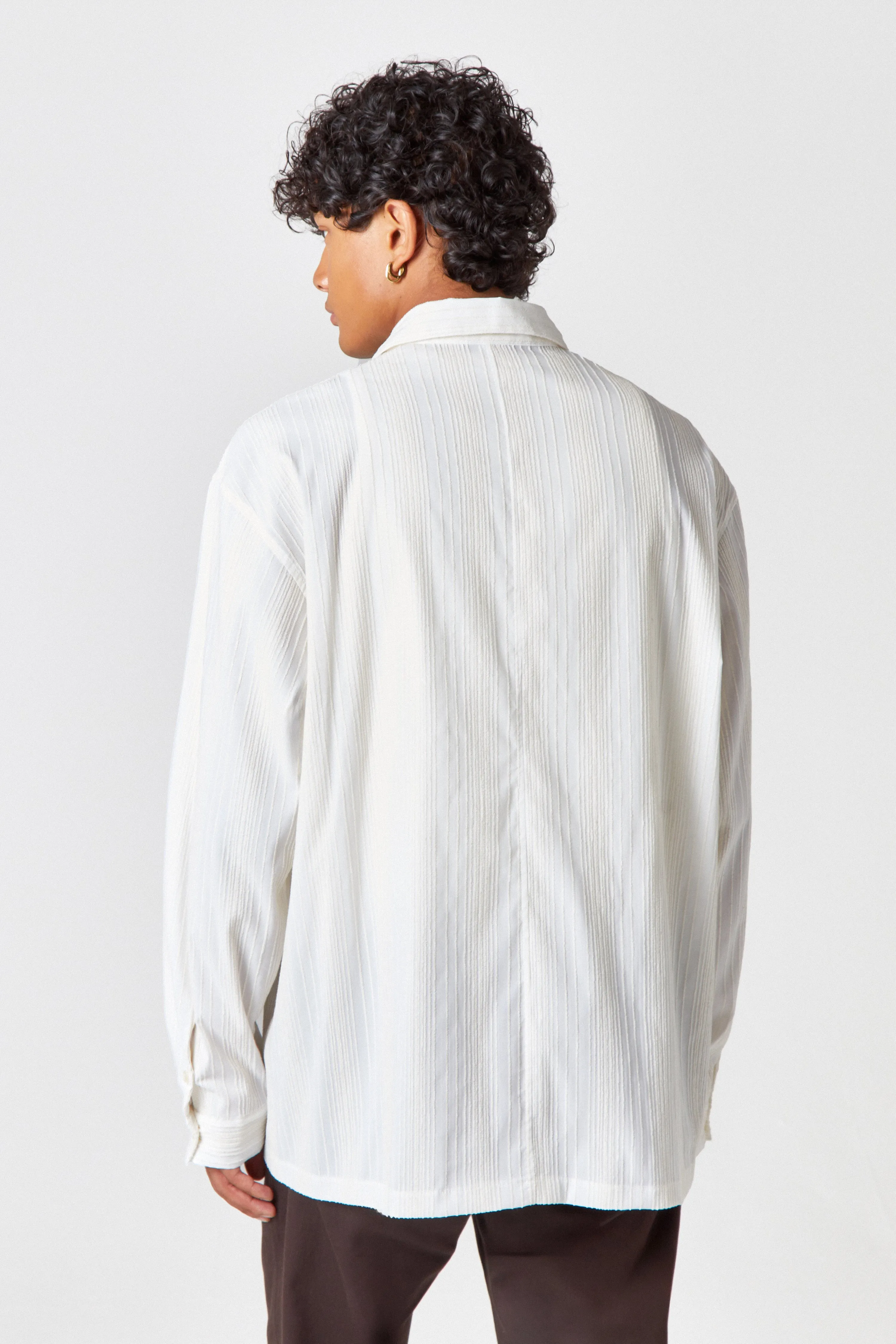 Homme Pinstripe Oversized Shirt