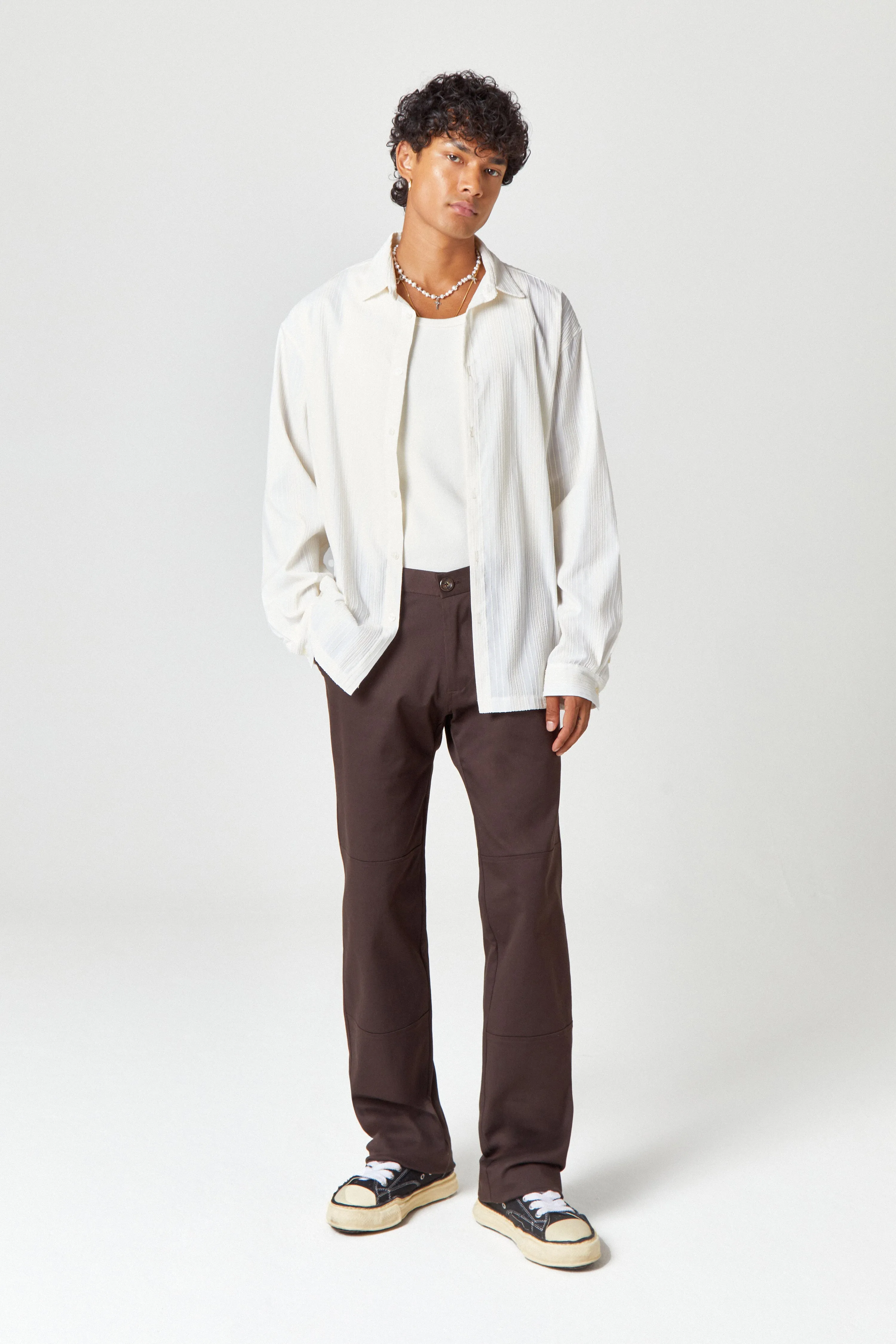 Homme Pinstripe Oversized Shirt