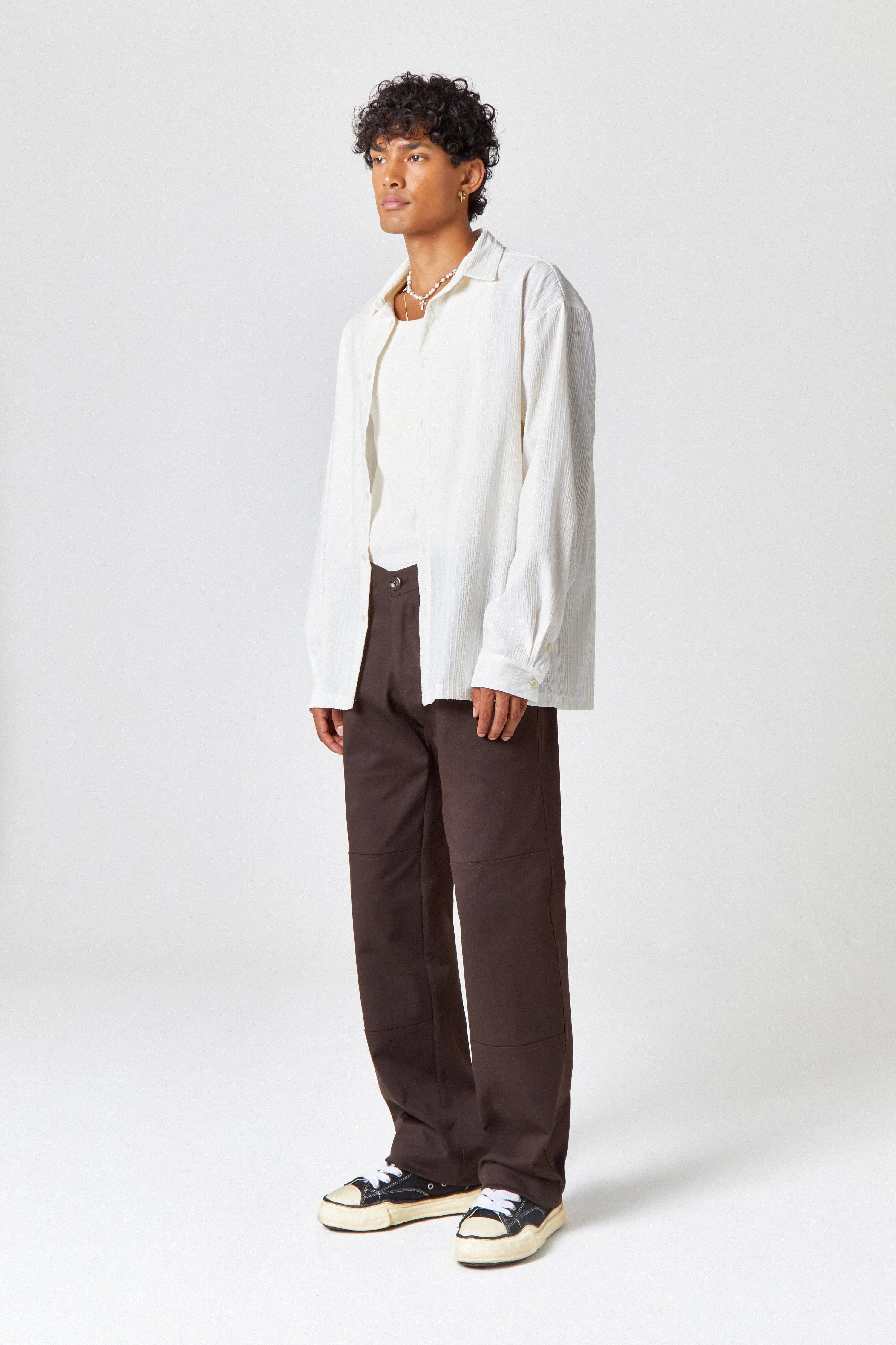 Homme Pinstripe Oversized Shirt