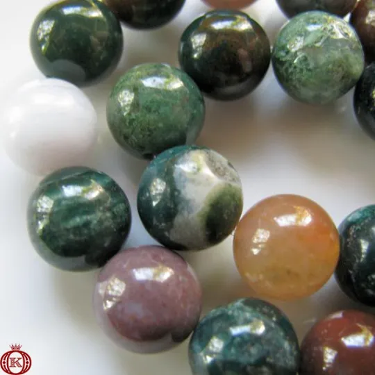Indian Agate Beads Smooth Round