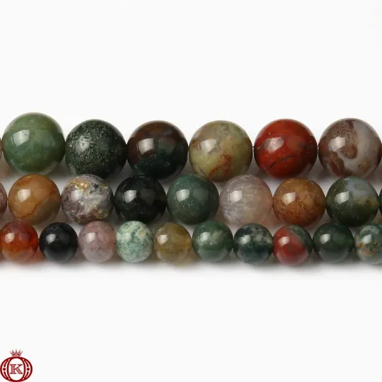 Indian Agate Beads Smooth Round
