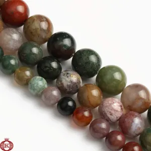 Indian Agate Beads Smooth Round