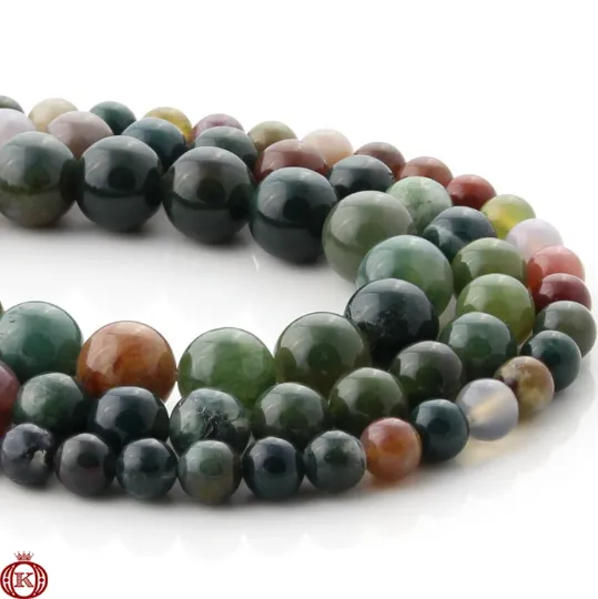 Indian Agate Beads Smooth Round