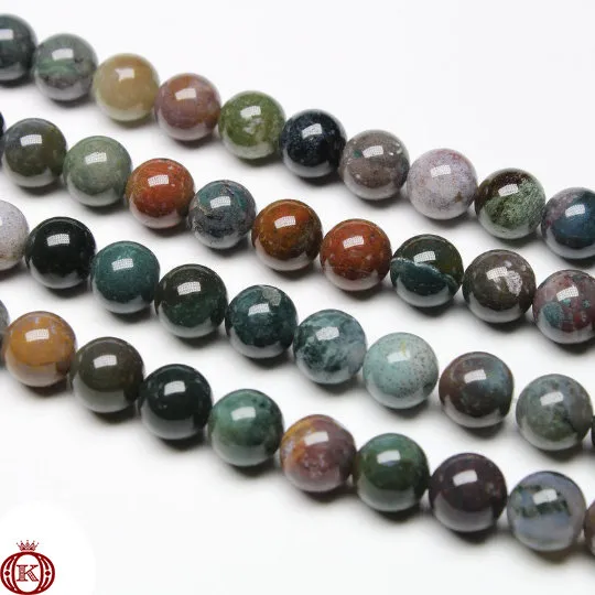 Indian Agate Beads Smooth Round